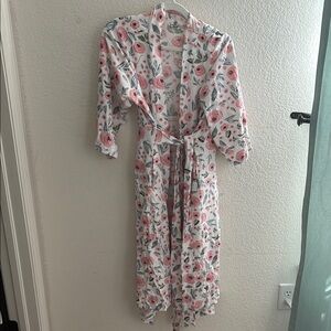 Baby Be Mine Pink and White Floral Robe